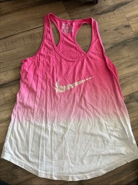Nike Pink-to-White Ombre Racerback Tank